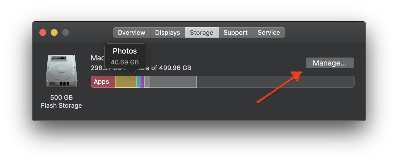 clear up disk space mac