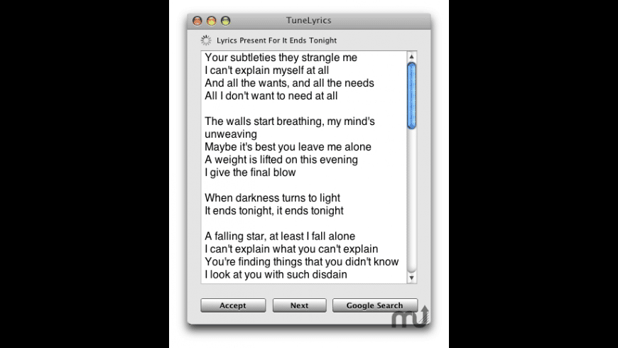 TuneLyrics for Mac - review, screenshots