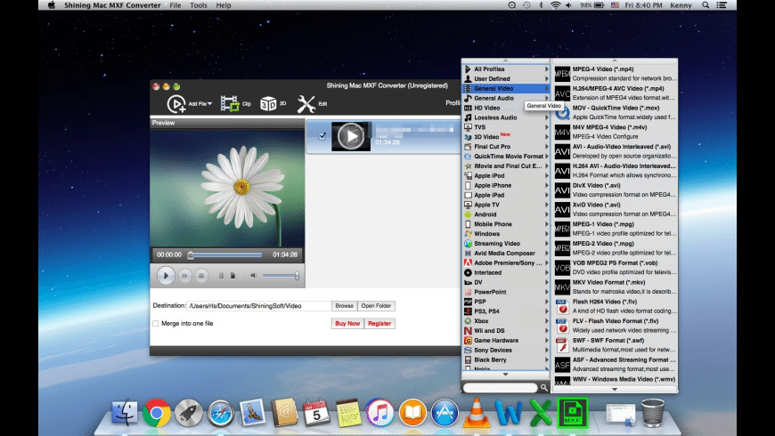 Shining MXF Converter for Mac - review, screenshots