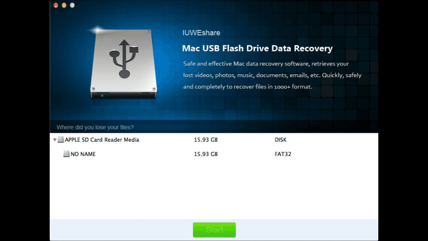 USB Flash Drive Data Recovery for Mac - review, screenshots