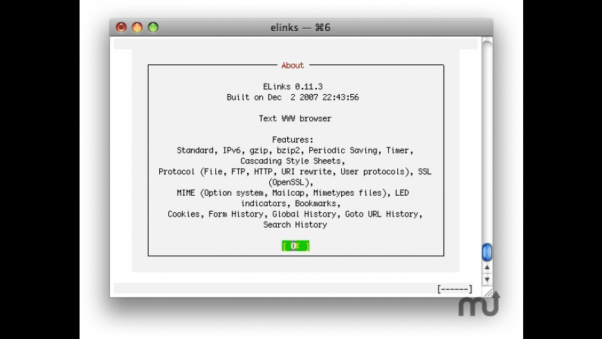 ELinks for Mac - review, screenshots