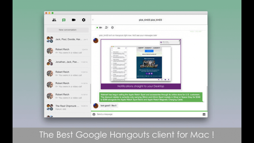 chatty for google hangouts for mac