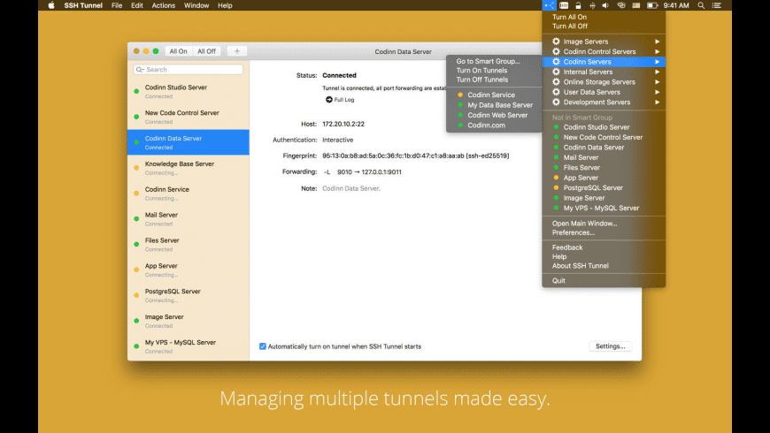 SSH Tunnel for Mac - review, screenshots