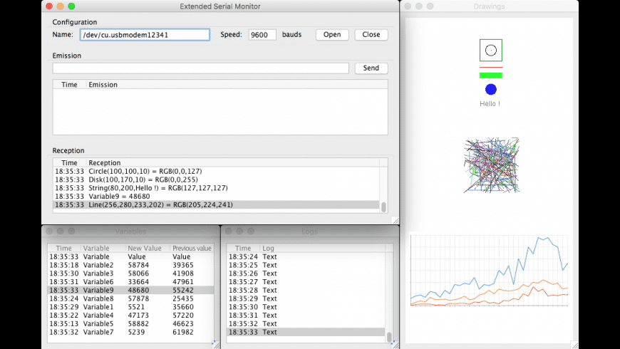 Extended serial monitor software Extended serial monitor software