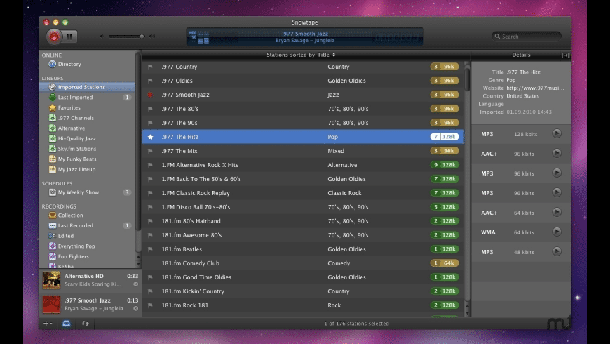 Snowtape for Mac - review, screenshots