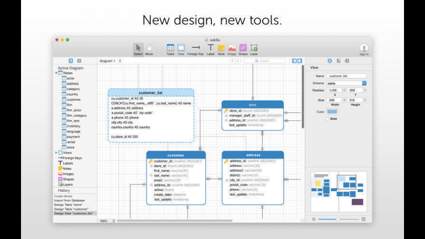 Navicat Data Modeler Essentials for Mac - review, screenshots