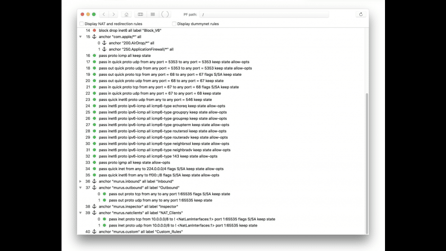 mac murus lite bandwidth throttling