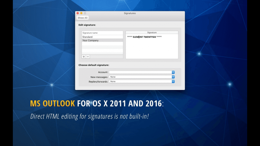 Download HTML Email Signature - Outlook for Mac | MacUpdate