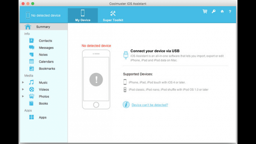 Coolmuster iPad iPhone iPod to Mac Transfer for Mac - review, screenshots