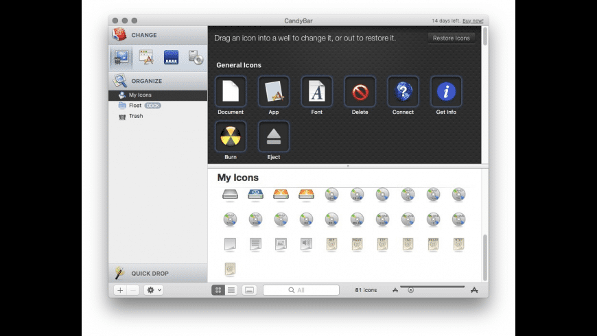 CandyBar for Mac - review, screenshots