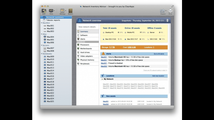 Network Inventory Advisor for Mac - review, screenshots