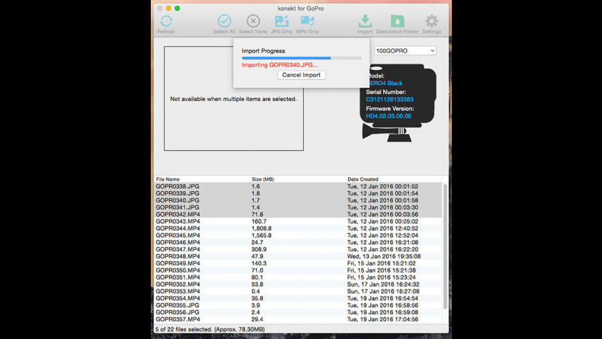 Konekt For Gopro For Mac Free Download Review Latest Version