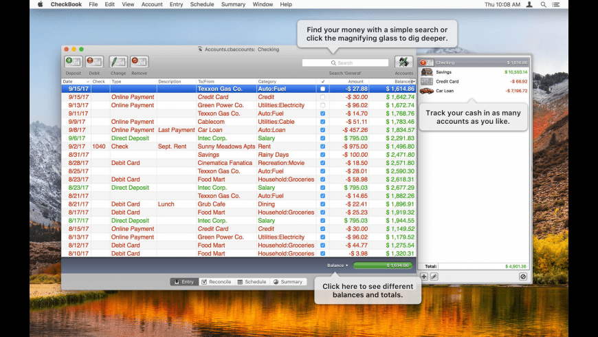 checkbook for mac free download version 2 6 8 macupdate checkbook software