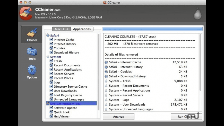 Free registry cleaner for mac