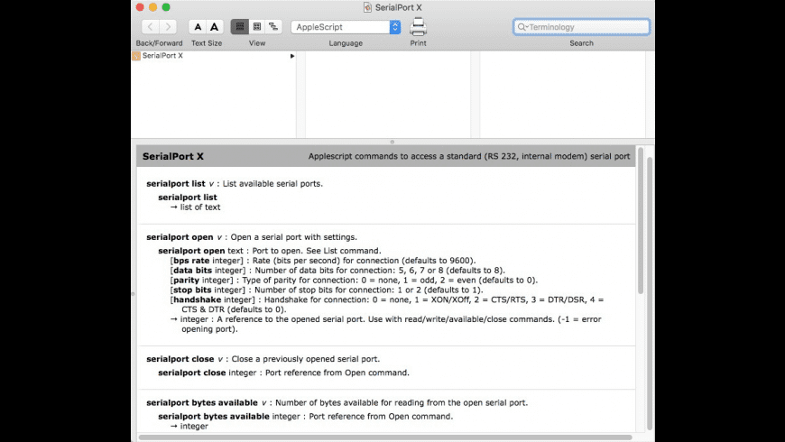 SerialPort X for Mac - review, screenshots