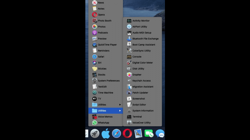 start menu on mac