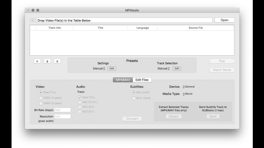 MP4tools for Mac - review, screenshots