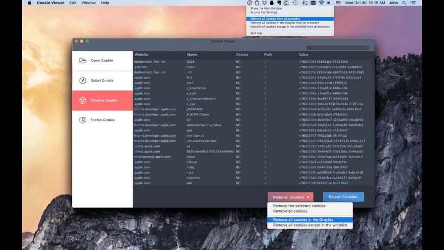 Cookie Viewer for Mac - review, screenshots