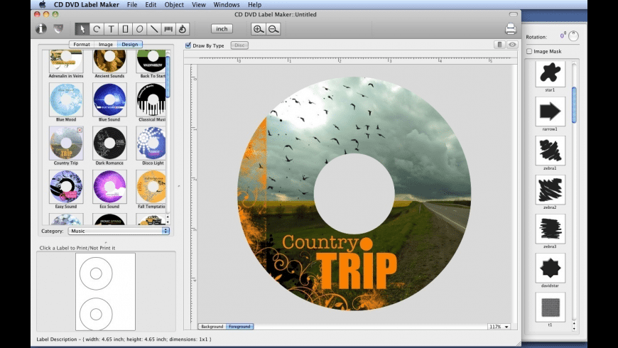 Cd and dvd label maker for mac os x