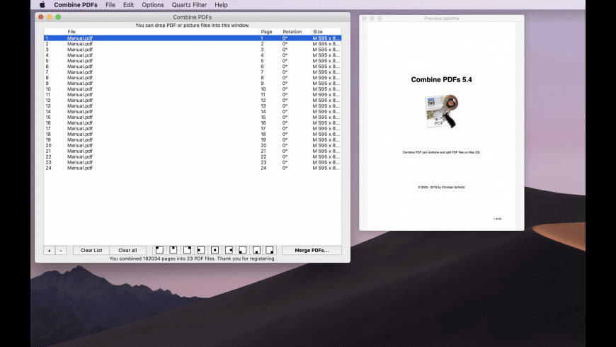 Combine PDFs for Mac - review, screenshots