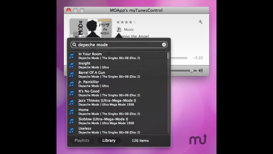 myTunesControl for Mac - review, screenshots