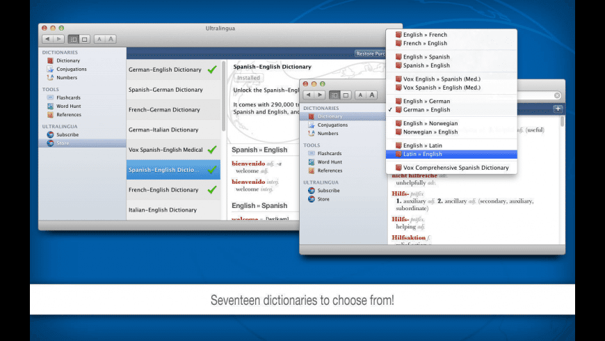 Ultralingua Dictionaries for Mac - review, screenshots