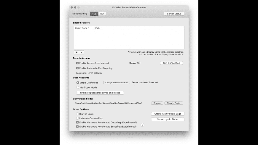 Air Video Server HD for Mac - review, screenshots