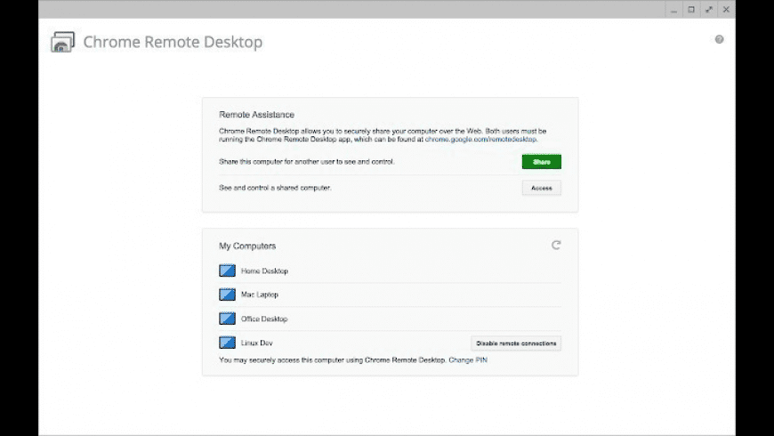 Chrome Remote Desktop for Mac - review, screenshots