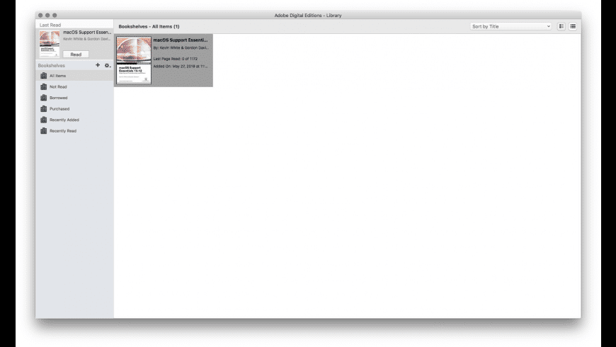 Adobe Digital Editions for Mac - review, screenshots