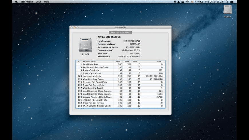 ssd health osx