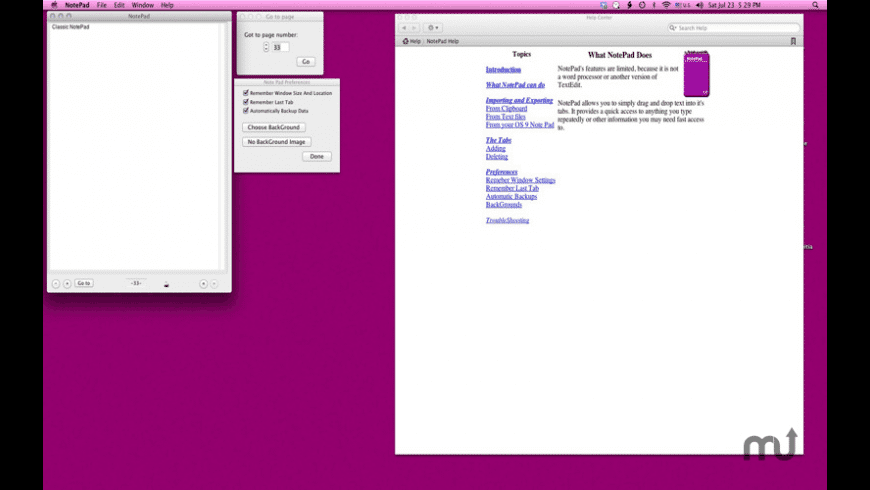 Classic NotePad for Mac - review, screenshots