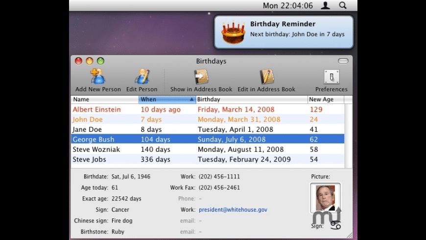 Birthdays Reminder Software For Mac To Download Birthdays Reminder Software For Mac To Download
