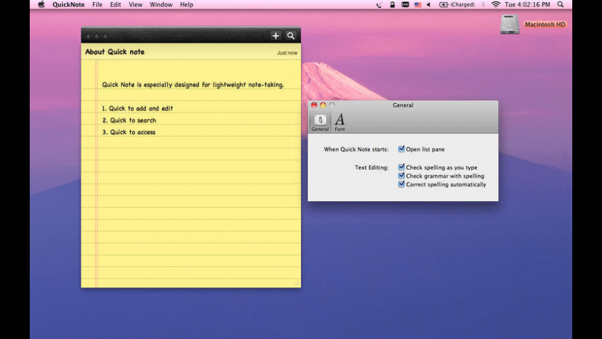 mac quick notes app