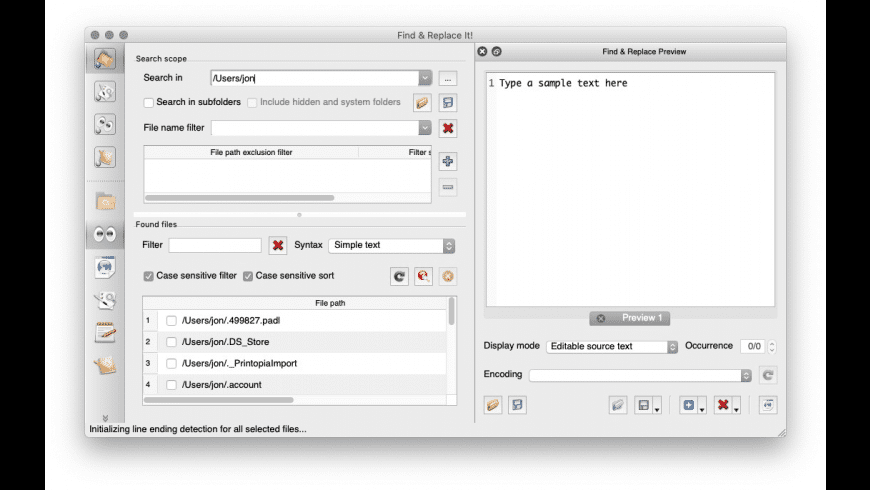 change text in multiple files download for mac