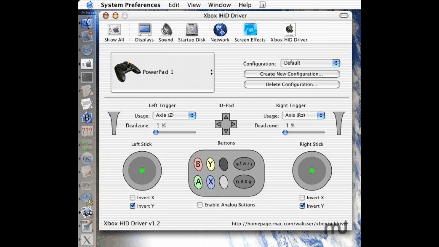 XBox HID Driver for Mac - review, screenshots