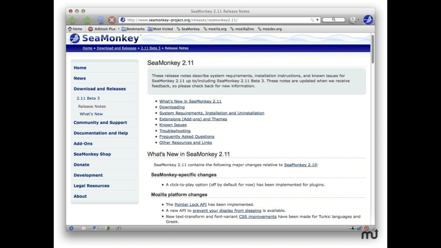 SeaMonkey for PPC for Mac - review, screenshots