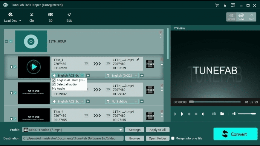 TuneFab DVD Ripper for Mac - review, screenshots