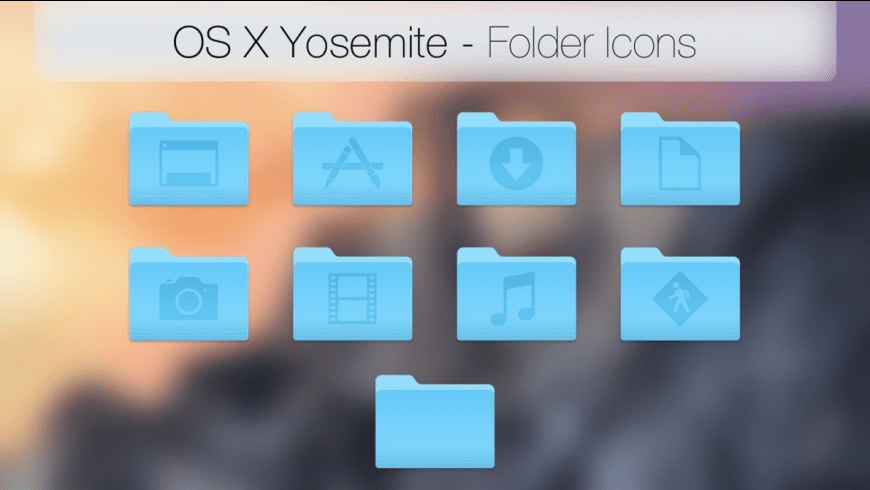 OS X Yosemite Folder Icons for Mac - review, screenshots