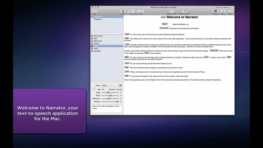 Narrator for mac Narrator for mac