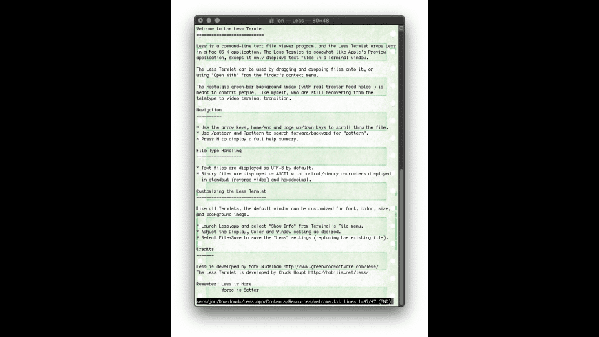 Less For Mac Os Less For Mac Os