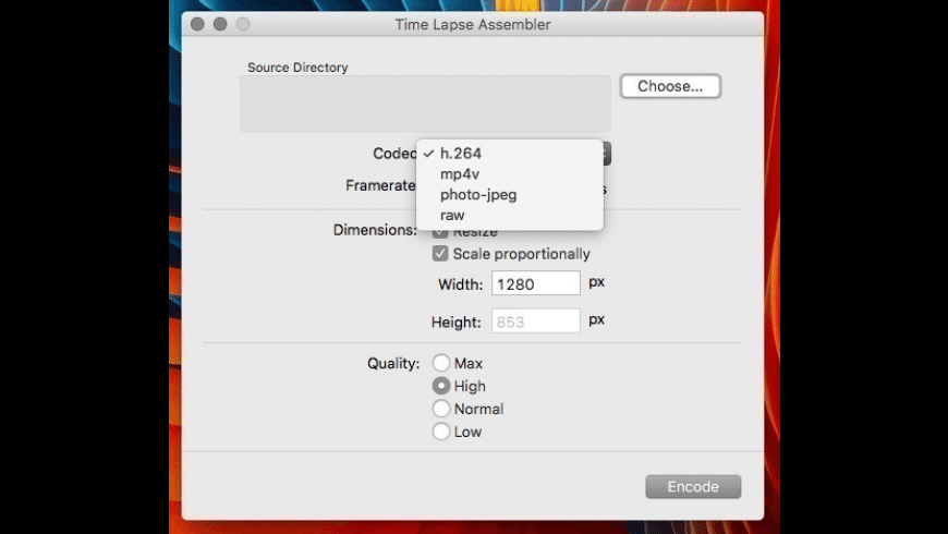 Time Lapse Assembler for Mac - review, screenshots