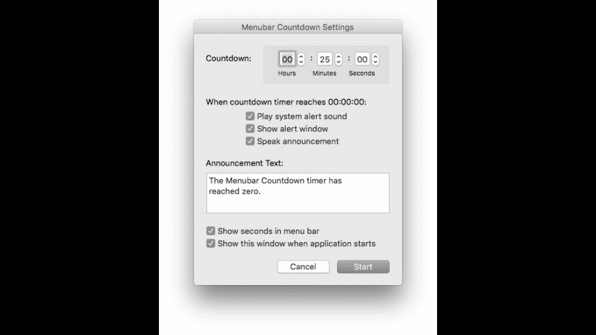 Menubar Countdown for Mac - review, screenshots