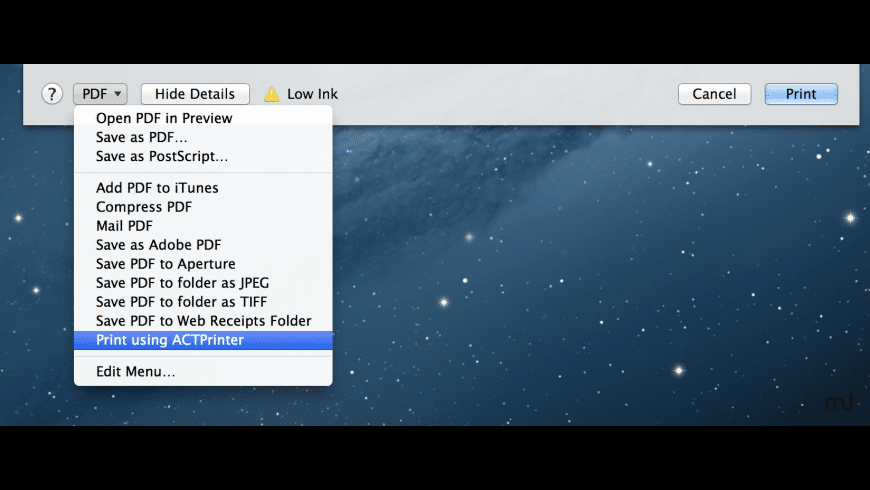 ACTPrinter for Mac - review, screenshots