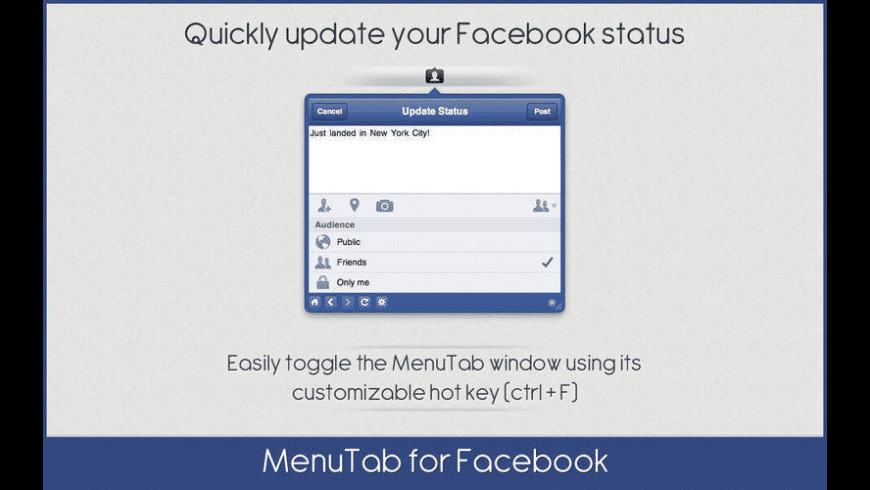 Edit menu on facebook Edit menu on facebook