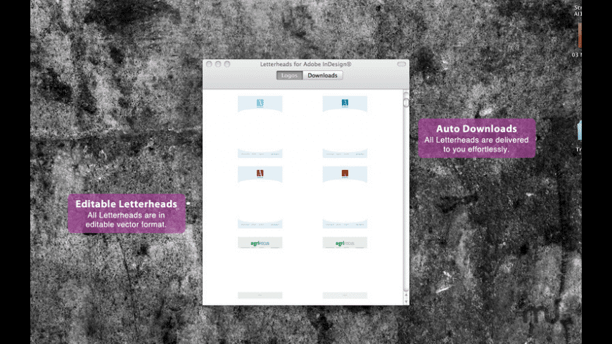 Letterheads for Adobe Illustrator for Mac - review, screenshots