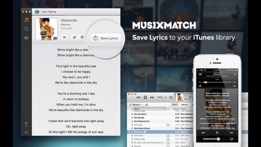 musiXmatch lyrics for Mac - review, screenshots