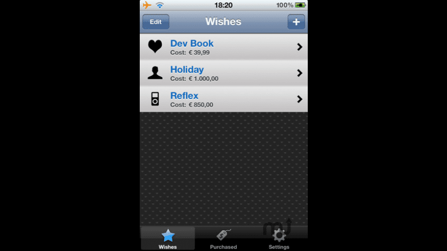 WishOnList  for Mac - review, screenshots