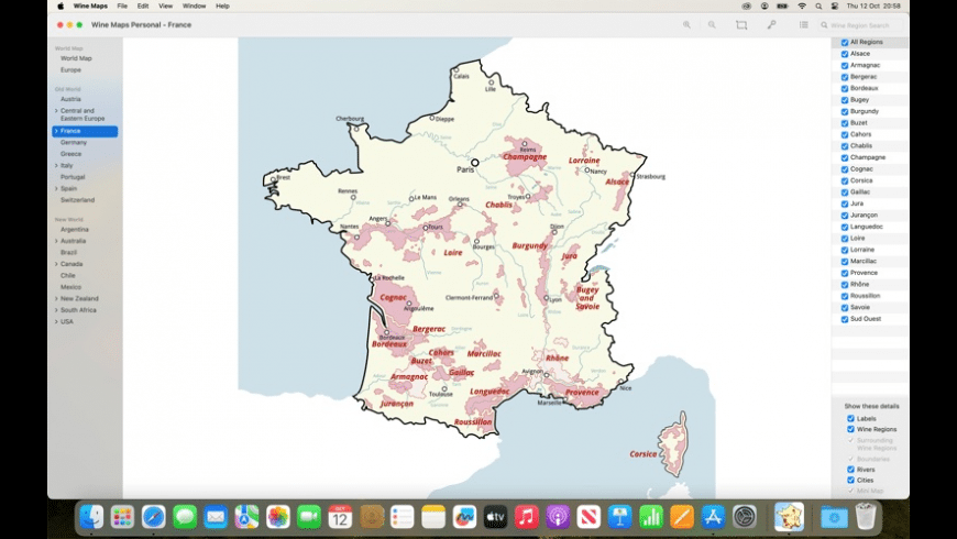 Wine Maps for Mac - review, screenshots
