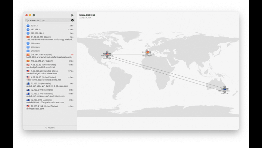 IPTrace for Mac - review, screenshots