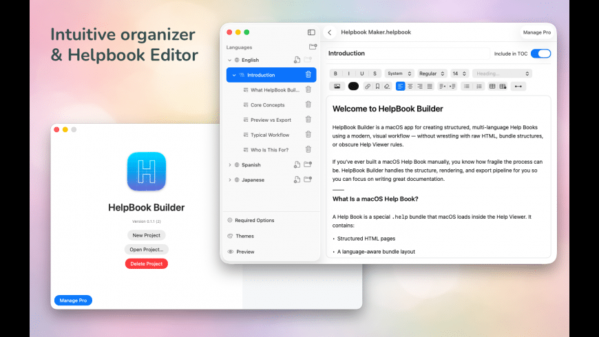Helpbook Builder for Mac - review, screenshots